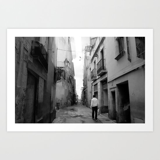 walk with clear memory Art Print
