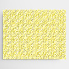 Modern Yellow Striped Shells Pattern Jigsaw Puzzle