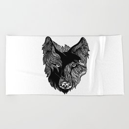 The Wolf and The Raven Beach Towel