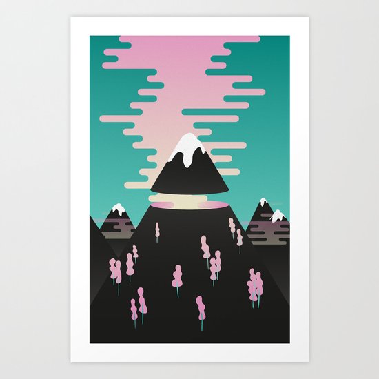 Enchanted mountains Art Print