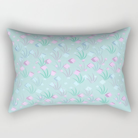 Floating Blocks Pastel Abstract Rectangular Pillow