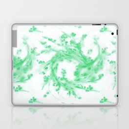 Watercolor green bittersweet ornament Laptop Skin