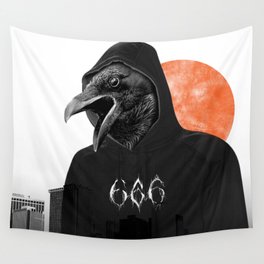 The Satanic Metal Crow Wall Tapestry