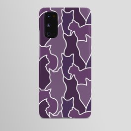 Purple Cats Pattern Android Case