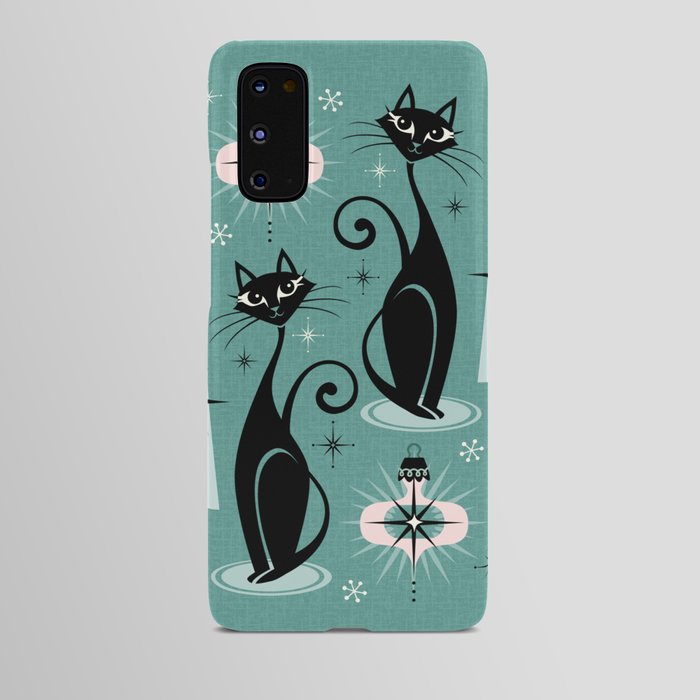 Mid Century Meow Atomic Kitty Christmas ©studioxtine Android Case