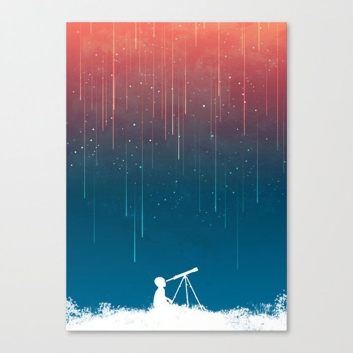 Meteor Rain (light version) Canvas Print