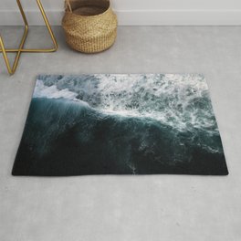 Oceanscape - White and Blue Rug
