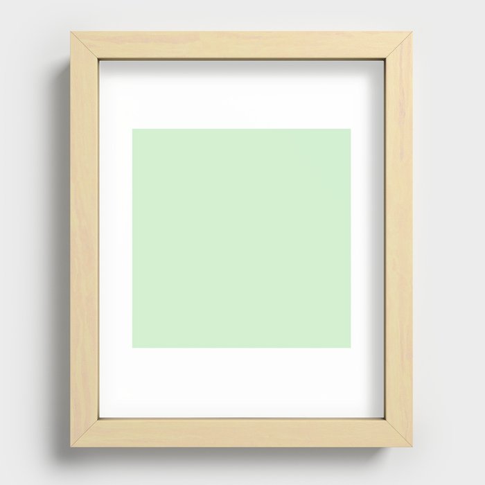 CELADON MIST SOLID COLOR. Plain Pale Green Recessed Framed Print