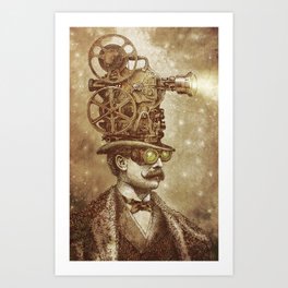 The Projectionist (sepia option) Art Print