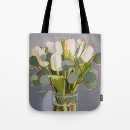 Ivory Tulips Tote Bag