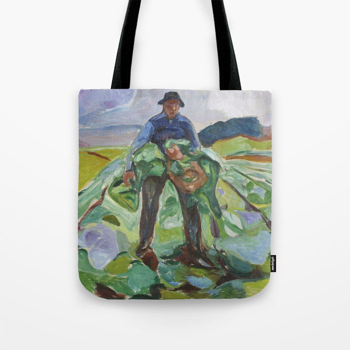 Man in the Cabbage Field Edvard Munch Tote Bag
