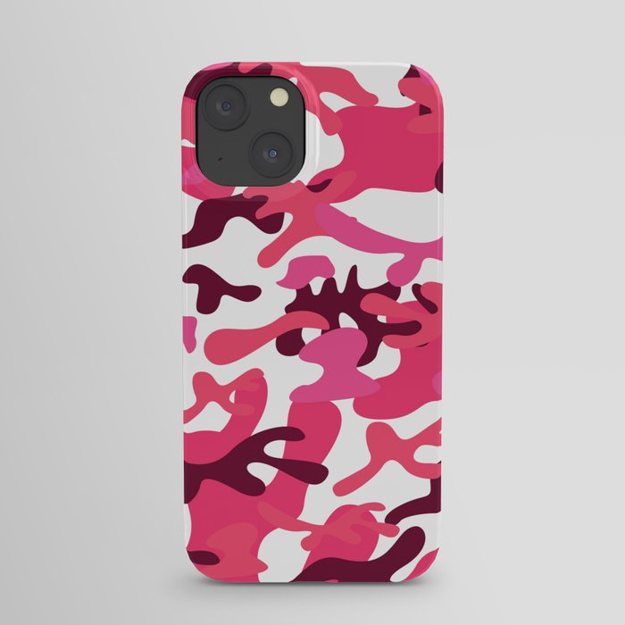 Pink Wavy Grunge Pattern iPhone Case
