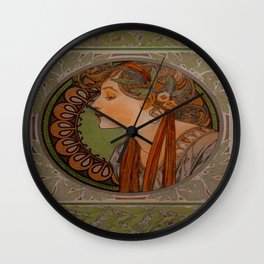 Alphonse Mucha Laurel (1860 – 1939),No.3, Wall Clock