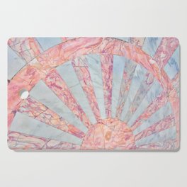 Pink Marble Sunburst Cutting Board