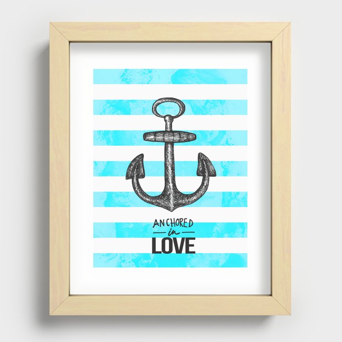 Anchored // Love Recessed Framed Print