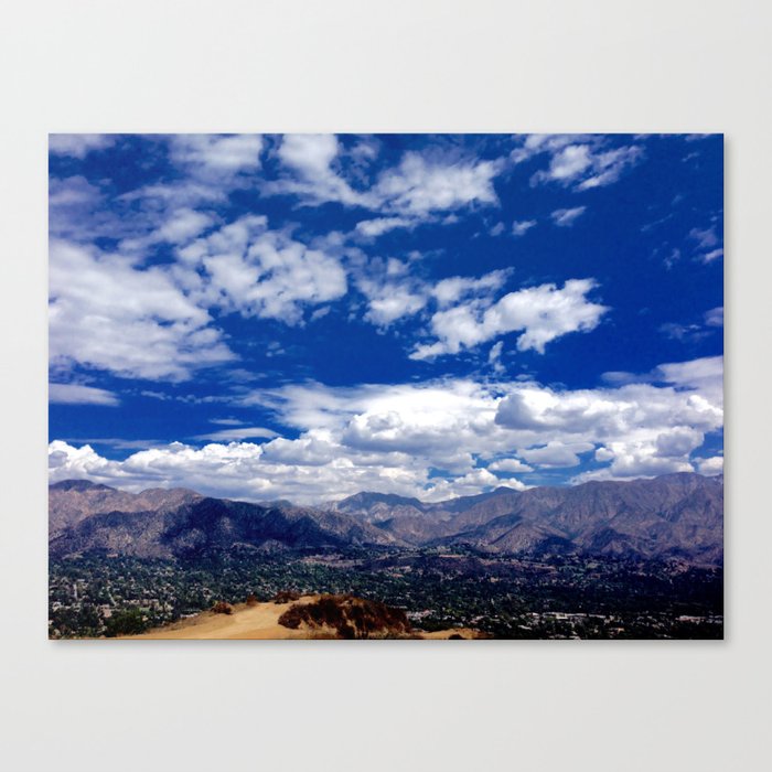 Clouds over San Gabriel Mountains Canvas Print
