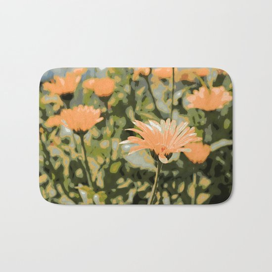 Early Evening Flower Garden Bath Mat