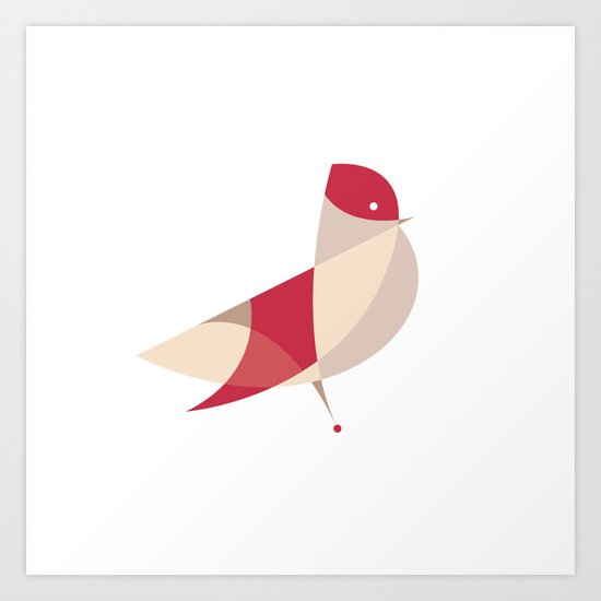 Contours: Cardinal Art Print