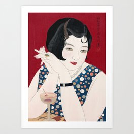 Japanese Woman Portrait Art Print