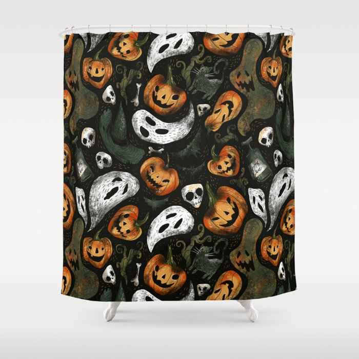 Vintage Halloween Shower Curtain