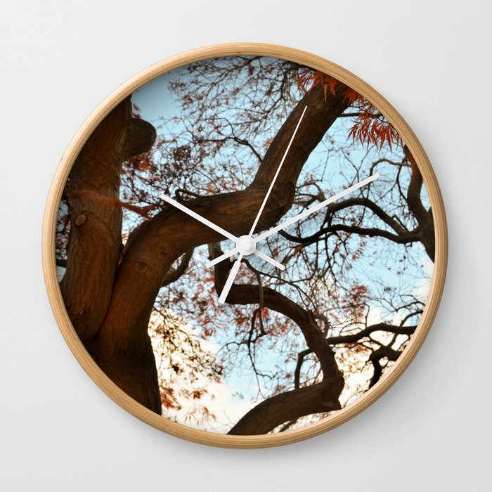 Purple Japanese Maple Wall Clock