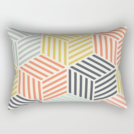 Colorful Geometric Rectangular Pillow
