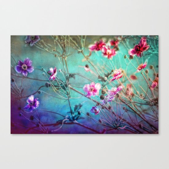 FLEURS DU PRÉ III - Wildflowers in painterly style Canvas Print