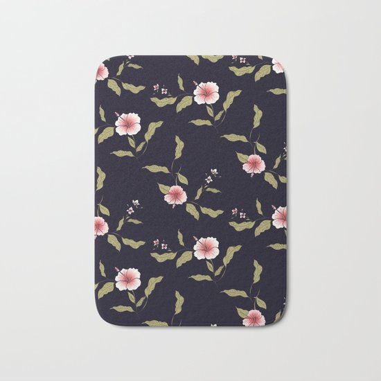 Pink Tropical Flowers #society6 #decor #buyart Bath Mat