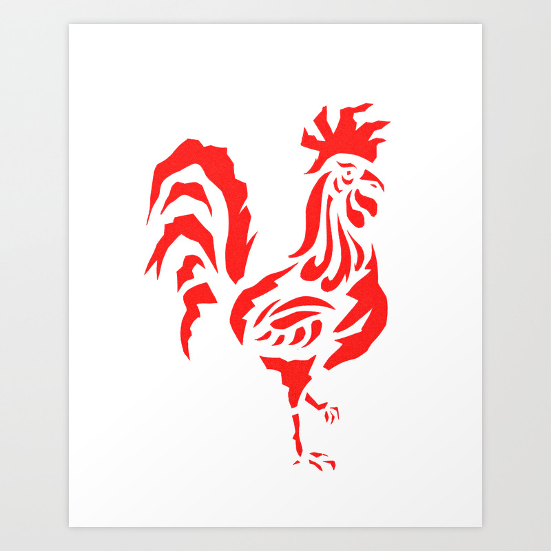 Cocka doodle doo with Roosters small wall vinyl decal