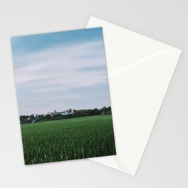 afternoon view near rice fields Stationery Cards
