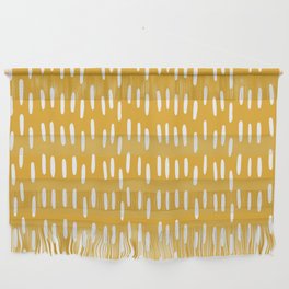 Boho Raindrops on Yellow Wall Hanging