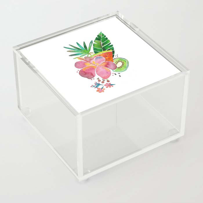 hibiscus and fruits Acrylic Box