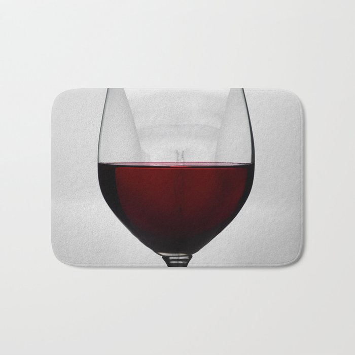 Red wine and naked woman Bath Mat
