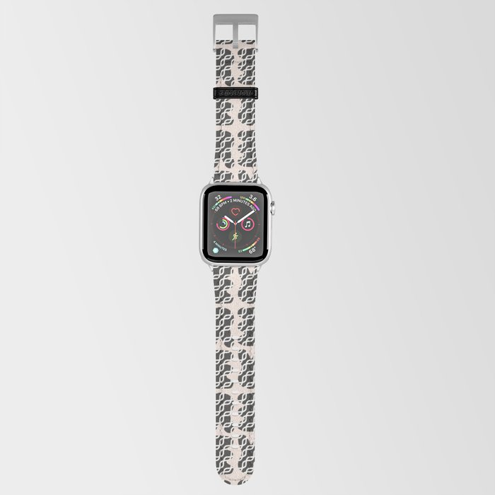 Black and white ornament repeat pattern Apple Watch Band