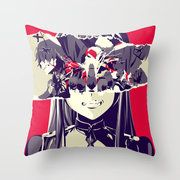Rage - Darling in the Franxx poster Throw Pillow