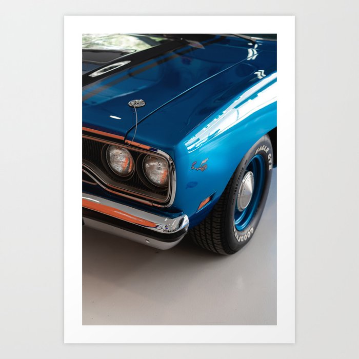 Vintage Road Runner American Classic Muscle car automobile transportation beep beep color photograph / photography poster posters Art Print