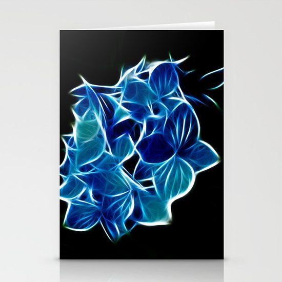 Neon Hydrangea Stationery Cards