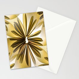 Origami Flowers Golden Tones #decor #society6 #buyart Stationery Card
