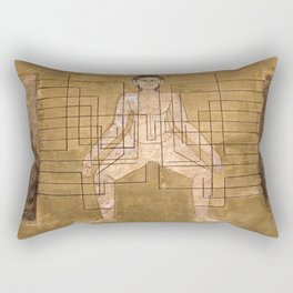 Wat Pho Thai Massage Accupressure Illustration Rectangular Pillow