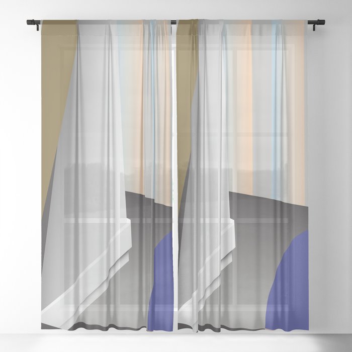 MY CORNER abstract Sheer Curtain
