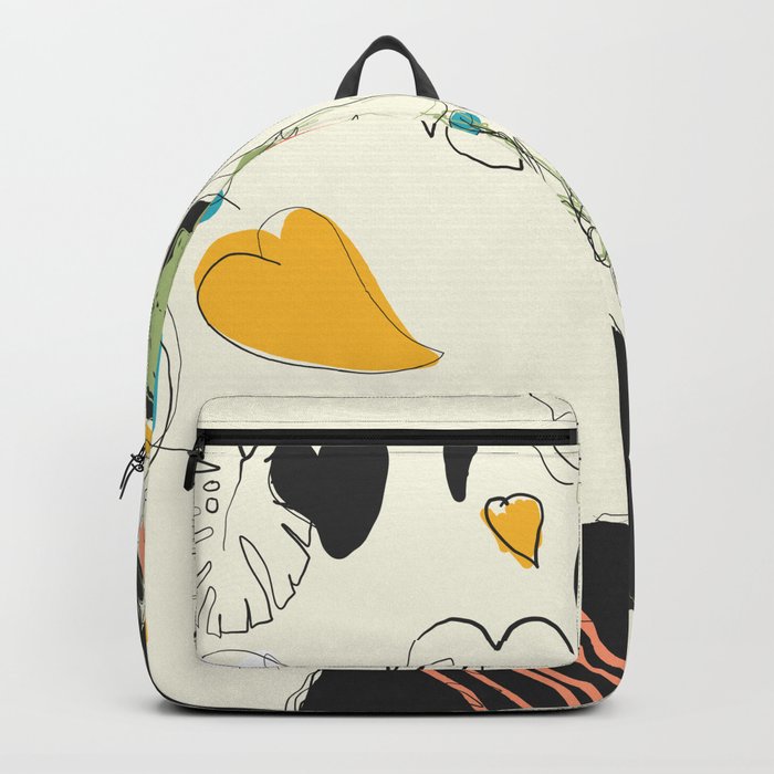 Minimal Frida Backpack by la linea color Society6