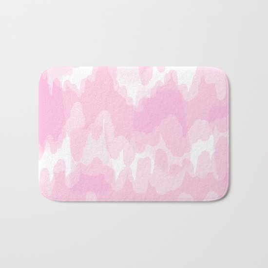 Blossom - Blush pink abstract art Bath Mat