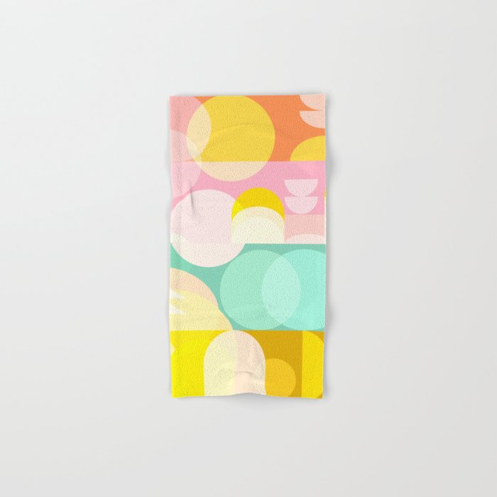 Geometric Shapes 9 in Bright Pastels Hand & Bath Towel