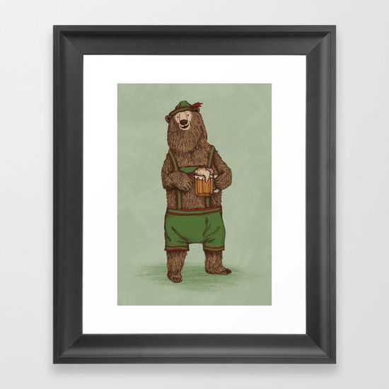 Traditional German Bear Framed Art Print