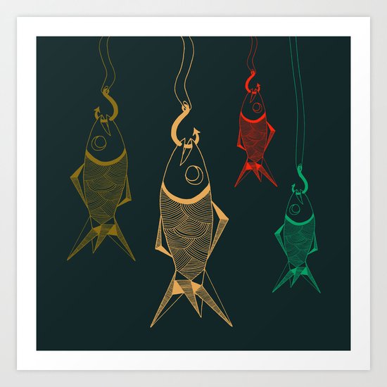 those are not fishes Art Print