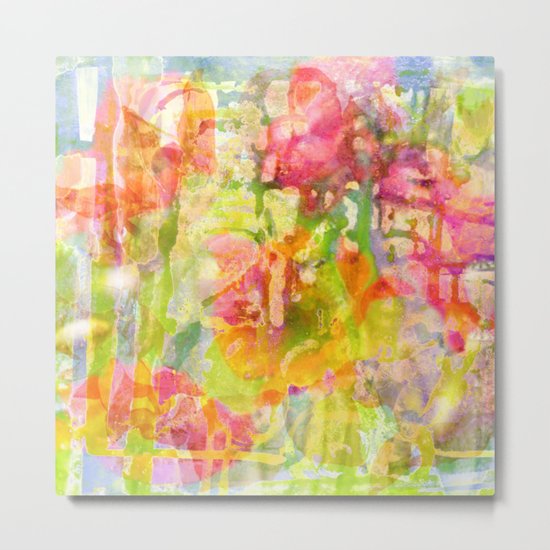 abstract and flowers Metal Print