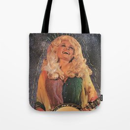 COSMIC DOLLY Analog Mixed Media Collage Tote Bag