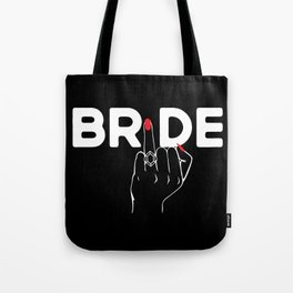 Bride Finger Diamond Ring Wedding Engagement Announcement Tote Bag