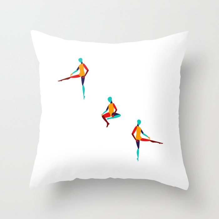 Modern minimal human art print Throw Pillow