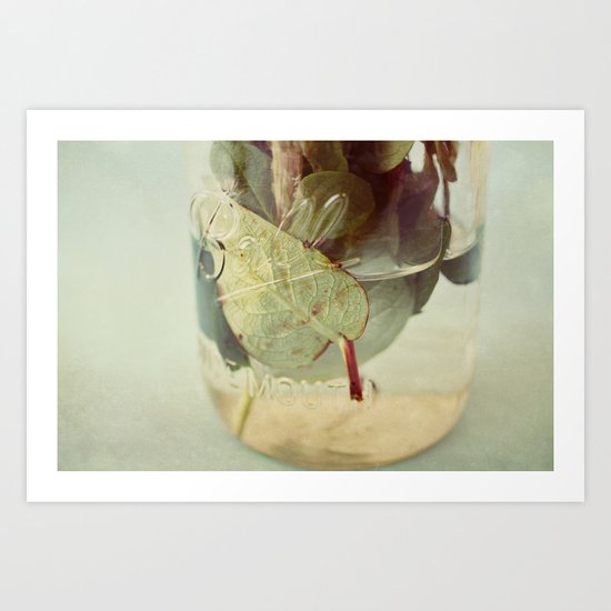 leaves underwater Art Print